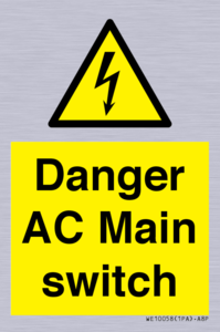 Danger AC Main switch 